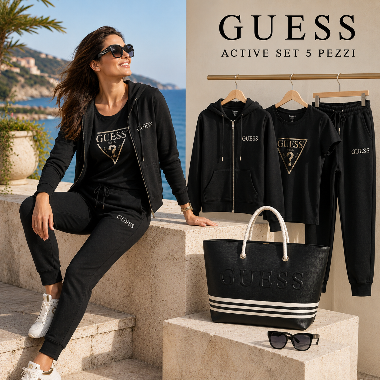 OFFERTA FUORITUTTO! SET 5 PEZZI GUESS AL PREZZO DI 1